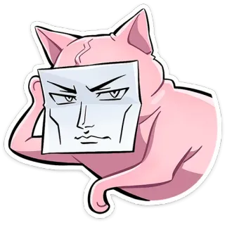 😒 cat, mask, meme, funny, sticker telegram sticker