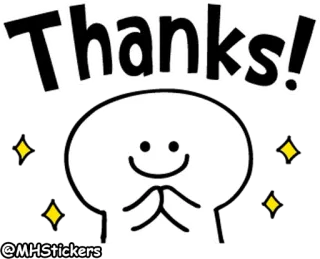🙏 Thanks! obrigado, gratidão, fofo, desenho animado telegram sticker