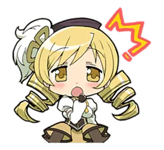 💡 Mami Tomoe Puella Magi Madoka Magica 애니, 만화, 귀여운, 카와이, 스티커, 마미 토모에, 마법소녀 마도카☆마기카 telegram sticker