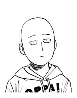 😑 Saitama One-Punch Man OPPAI! anime, one-punch man, saitama, opm, oppai telegram sticker