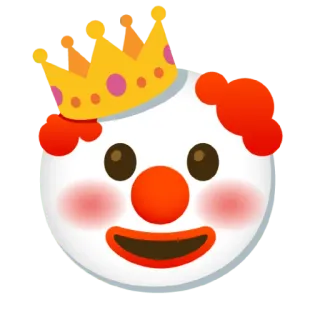 👸 clown, emoji, face, crown, jester, funny telegram sticker