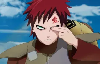 😤 Gaara Naruto anime, manga, gaara, naruto, sand, ninja telegram sticker