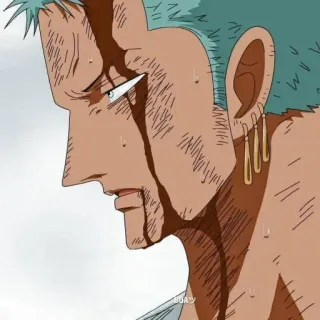🌽 Zoro One Piece anime, manga, character, sword, battle, blood, one piece telegram sticker
