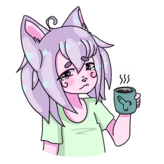 ☕️ cartoon, character, coffee, anime, offensive, penis mug telegram sticker