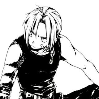 😒 Edward Elric Fullmetal Alchemist Anime, Manga, Fullmetal Alchemist, Edward Elric, Personnage, Fantaisie telegram sticker