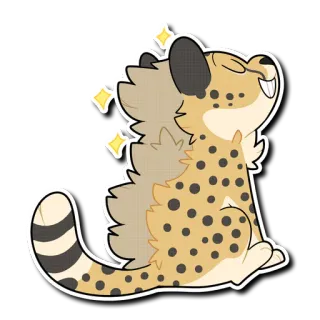 ✨ 치타, 고양이, 행복, 동물, 귀여운 telegram sticker