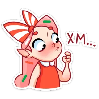 🤨 XM... dibujo animado, personaje, lindo, sticker, ilustración telegram sticker
