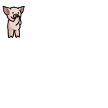 🐖 cerdo, animal, lindo, dibujos animados whatsapp sticker