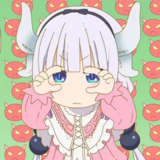 🍥 Kanna Kamui Miss Kobayashi's Dragon Maid Anime, Kanna Kamui, Niedlich, Kawaii, Drache, Miss Kobayashis Dragon Maid telegram sticker