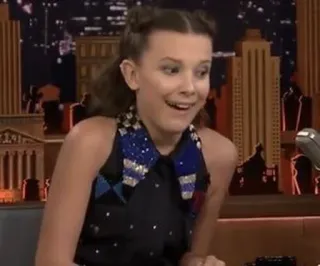 😆 Millie Bobby Brown 유명인, 여배우, 밀리 바비 브라운, 인물 사진 telegram sticker