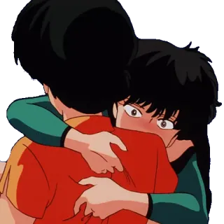 💏 Anime, Abrazo, Amor, Pareja, Dibujos animados whatsapp sticker