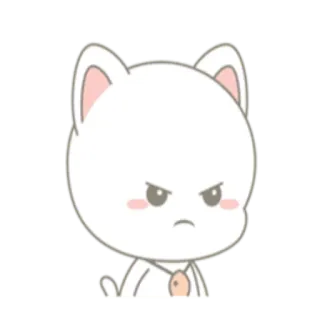 😠 cat, cute, sticker, angry, kawaii, animal telegram sticker