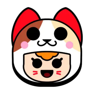 😀 chat, visage, personnage, dessin animé, kawaii, mignon whatsapp sticker