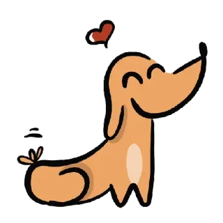 🥰 cachorro, desenho animado, animal, coração, fofo whatsapp sticker
