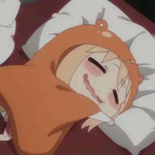 😴 Аниме, Мультфильм, Сон, Милый, Персонаж, Толстовка telegram sticker