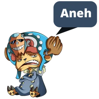 😨 Tony Tony Chopper One Piece Aneh Anime, One Piece, Tony Tony Chopper, Charakter, Lustig telegram sticker