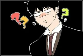 ❓ 물음표, 만화, 혼란스러움, 만화, 애니메이션 whatsapp sticker