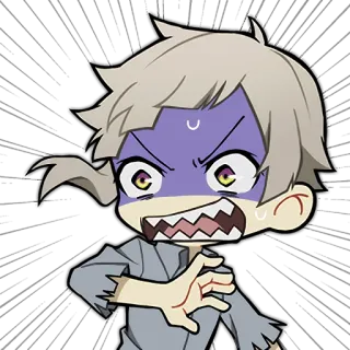 😱 Anime, Cartoon, Wütend, Figur, Emotional whatsapp sticker