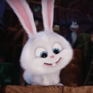 🐰 Snowball The Secret Life of Pets Hase, Häschen, Cartoon, Tier, Haustier, süß telegram sticker