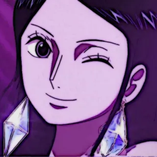 📜 Nico Robin One Piece 动漫, 妮可·罗宾, 海贼王, 女人, 卡通 telegram sticker