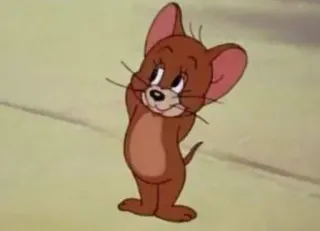 😁 Jerry Mouse Tom and Jerry การ์ตูน, หนู, ภาพเคลื่อนไหว, ตลก, น่ารัก telegram sticker