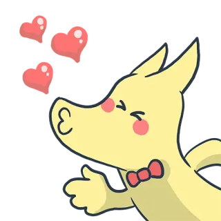 😍 Phim hoạt hình, Nhân vật, Màu vàng, Nơ, Dễ thương, Hoạt hình, Thân thiện telegram sticker