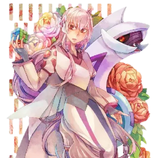 😡 anime, flowers, rubik's cube, character, art telegram sticker