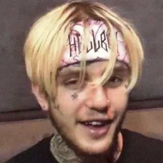 😏 Lil Peep lil peep, นักดนตรี, ผ้าโพกหัว, แร็ปเปอร์, ผมบลอนด์ telegram sticker