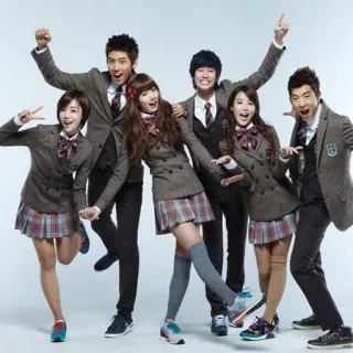 🎬 school uniform, students, group, asian, korean, friends, teenagers telegram sticker