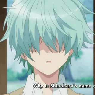 ⏱ Why is Shinohara's name o anime, screenshot, Shinohara telegram sticker