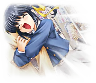 😄 anime, girl, happy, pillow, cartoon telegram sticker