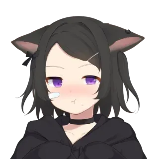 😒 Anime, Mèo gái, Sticker, Dễ thương, Kawaii telegram sticker