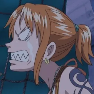 🧡 Nami One Piece 애니메이션, 원피스, 나미, 화남, 만화 telegram sticker