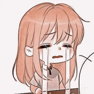 🦔 anime, dziewczyna, płacz, smutny, łzy, emocjonalny telegram sticker