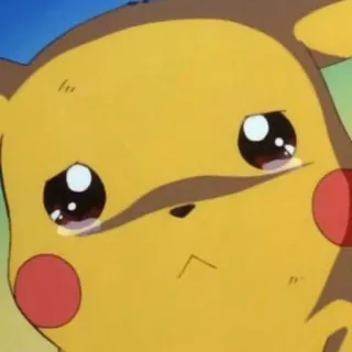 😭 Pikachu pikachu, pokemon, piangendo, triste, anime, cartoni animati telegram sticker