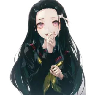 😁 Nezuko Kamado Demon Slayer Anime, Dämon, Nezuko Kamado, Demon Slayer, süß, Mädchen telegram sticker
