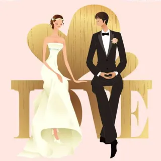 👫 LOVE свадьба, невеста, жених, любовь, пара whatsapp sticker