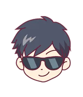 😎 Cartoon, Zonnebril, Gezicht, Cool, Avatar, Personage telegram sticker