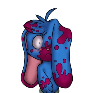 🚽 lapin, dessin animé, animal, créature, sang, gore telegram sticker