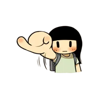 😊 Cartoon, Mädchen, Figur, Illustration, Sticker telegram sticker