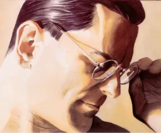 ⛓ homme, lunettes, portrait, rétro, vintage telegram sticker