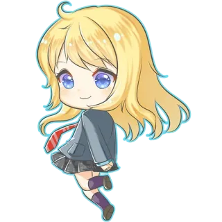 😊 chibi, anime, girl, cute, school uniform telegram sticker