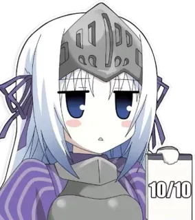 👍 10/10 Anime, Cavaliere, Recensione, Valutazione, Perfetto, Punteggio telegram sticker