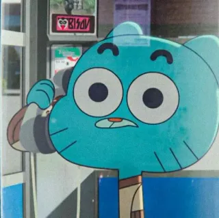 ❤️ Gumball Watterson The Amazing World of Gumball Cartoon, animiert, Katze, blau, Handy, besorgt whatsapp sticker