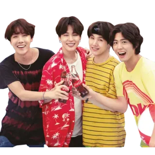 🥂 Suga SUGA plage, boissons, coca cola, amis, sourire, été telegram sticker