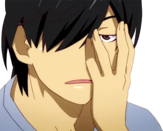 🤦‍♂️ anime, man, tired, facepalm telegram sticker