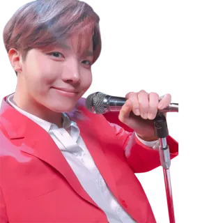 🎤 J-Hope Kpop, cantante, microfono, Jhope, BTS whatsapp sticker