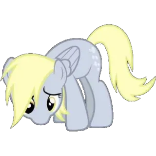 😔 Derpy Hooves My Little Pony poni, dibujos animados, Derpy Hooves, amistad, animal, lindo telegram sticker
