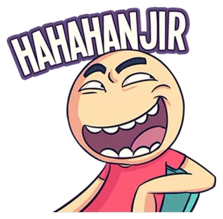 😂 HAHAHANJIR desenho animado, rindo, expressão, humor, ofensivo telegram sticker
