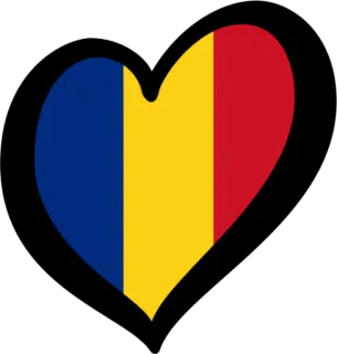 🇷🇴 rumunia, serce, flaga, rumuński, symbol, narodowy telegram sticker